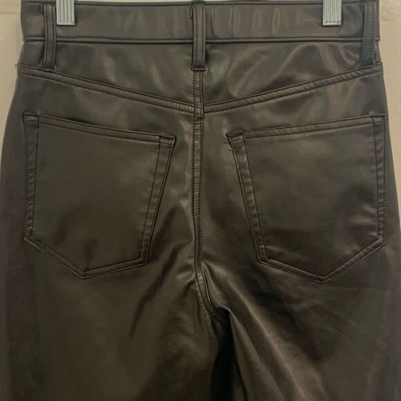 Abercrombie & Fitch Black Straight Ankle Leg faux pant with Sleek Finish - Picture 9 of 14